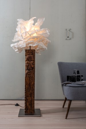 Woodworking Stehlampe Lampe Leuchte Stehleuchte Tischleuchte Tischlampe Licht Design Holzarbeit Holzdesign Möbel Wooden Lamp Light Skulptur Holzskulptur